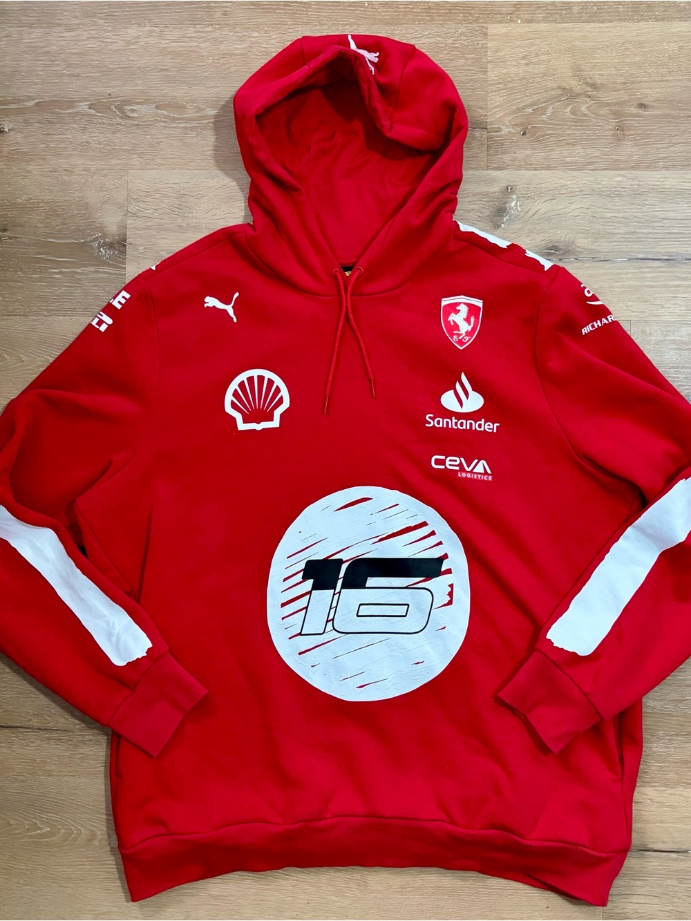 PUMA x Joshua Vides Scuderia Ferrari Las Vegas GP Charles Leclerc No. 16 Hoodie